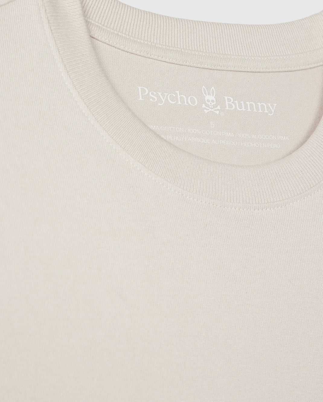 Tees Psycho Bunny Danby Oversized Tee Beige Homme | PAQ-13097068